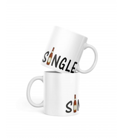 Κούπα κεραμική δώρο για singles, "single" , 330ml, με δυνατότητα προσθήκης ονόματος